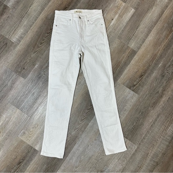 Madewell Stovepipe white Jeans Sz 25 Tall - Picture 6 of 12